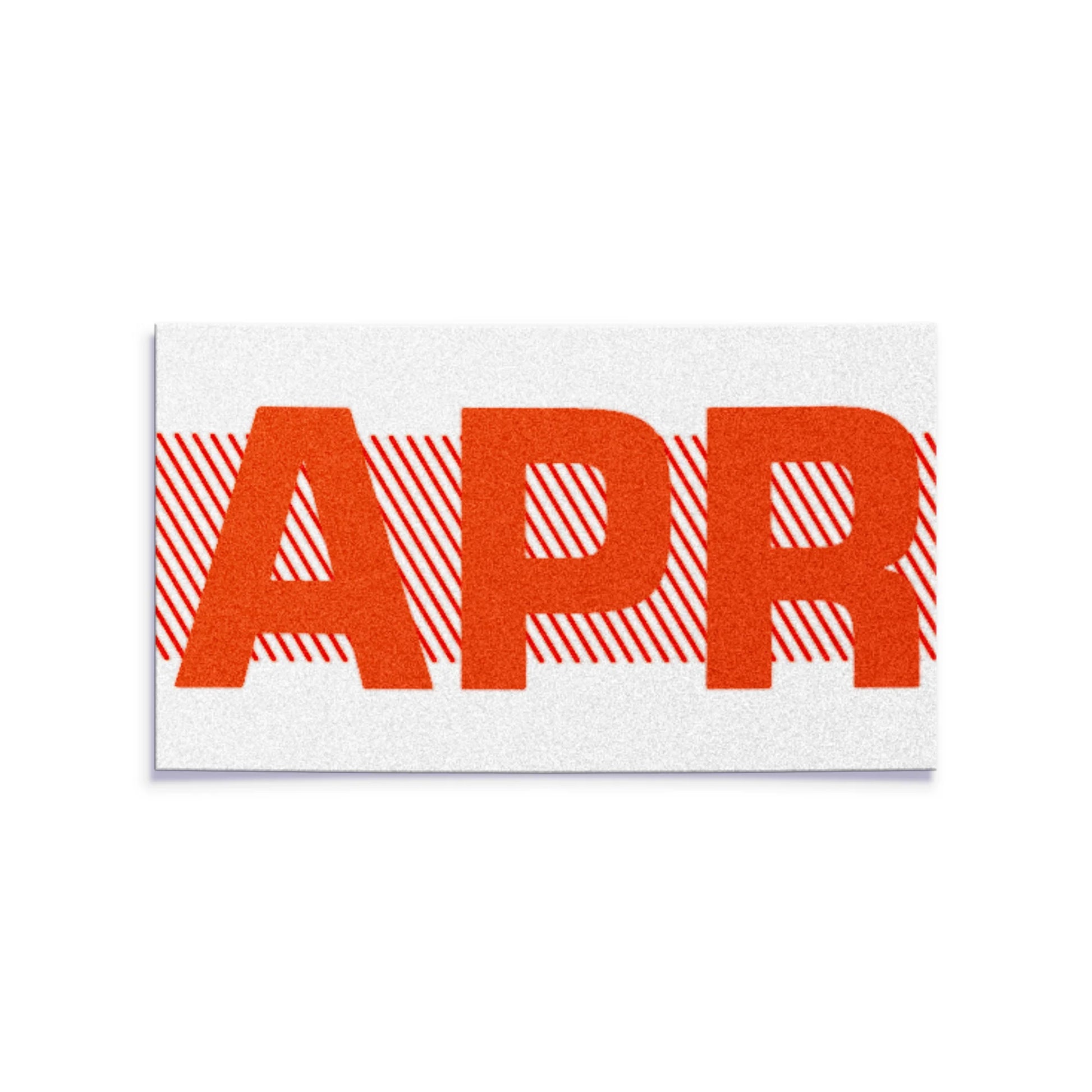 California license plate April month sticker — Red Series — reproduction shown on white background