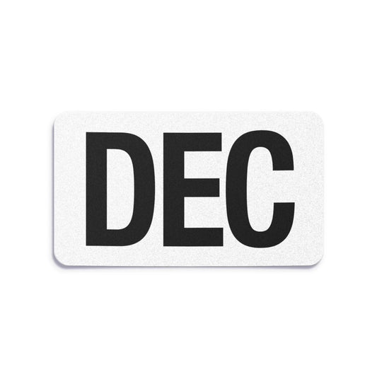 California license plate December month sticker — Black Series — reproduction shown on white background