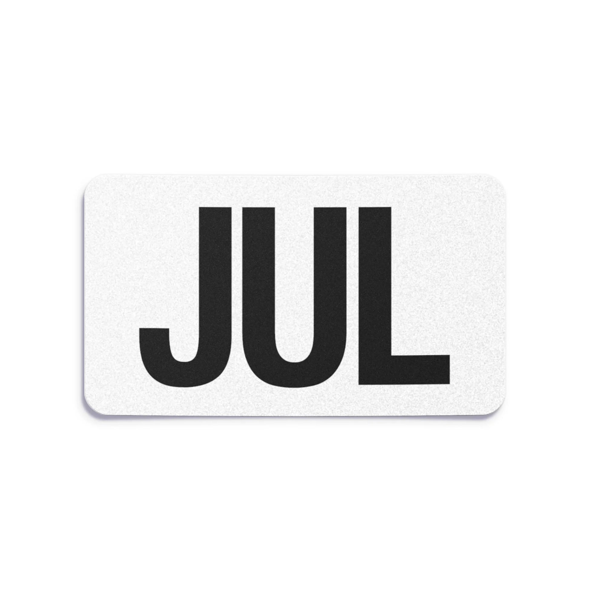 California license plate July month sticker — Black Series — reproduction shown on white background