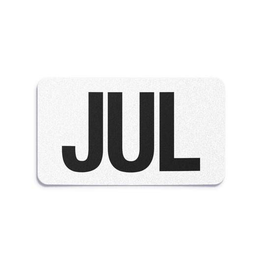 California license plate July month sticker — Black Series — reproduction shown on white background