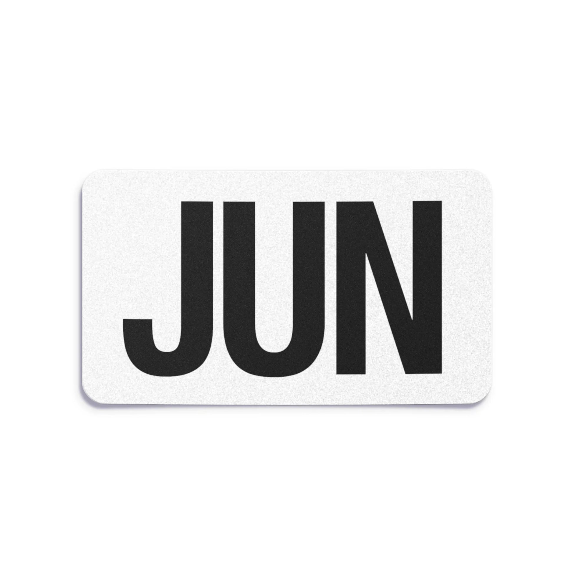 California license plate June month sticker — Black Series — reproduction shown on white background