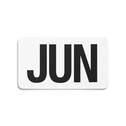 California license plate June month sticker — Black Series — reproduction shown on white background