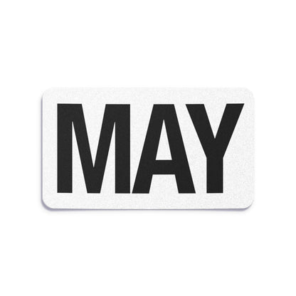 California license plate May month sticker — Black Series — reproduction shown on white background