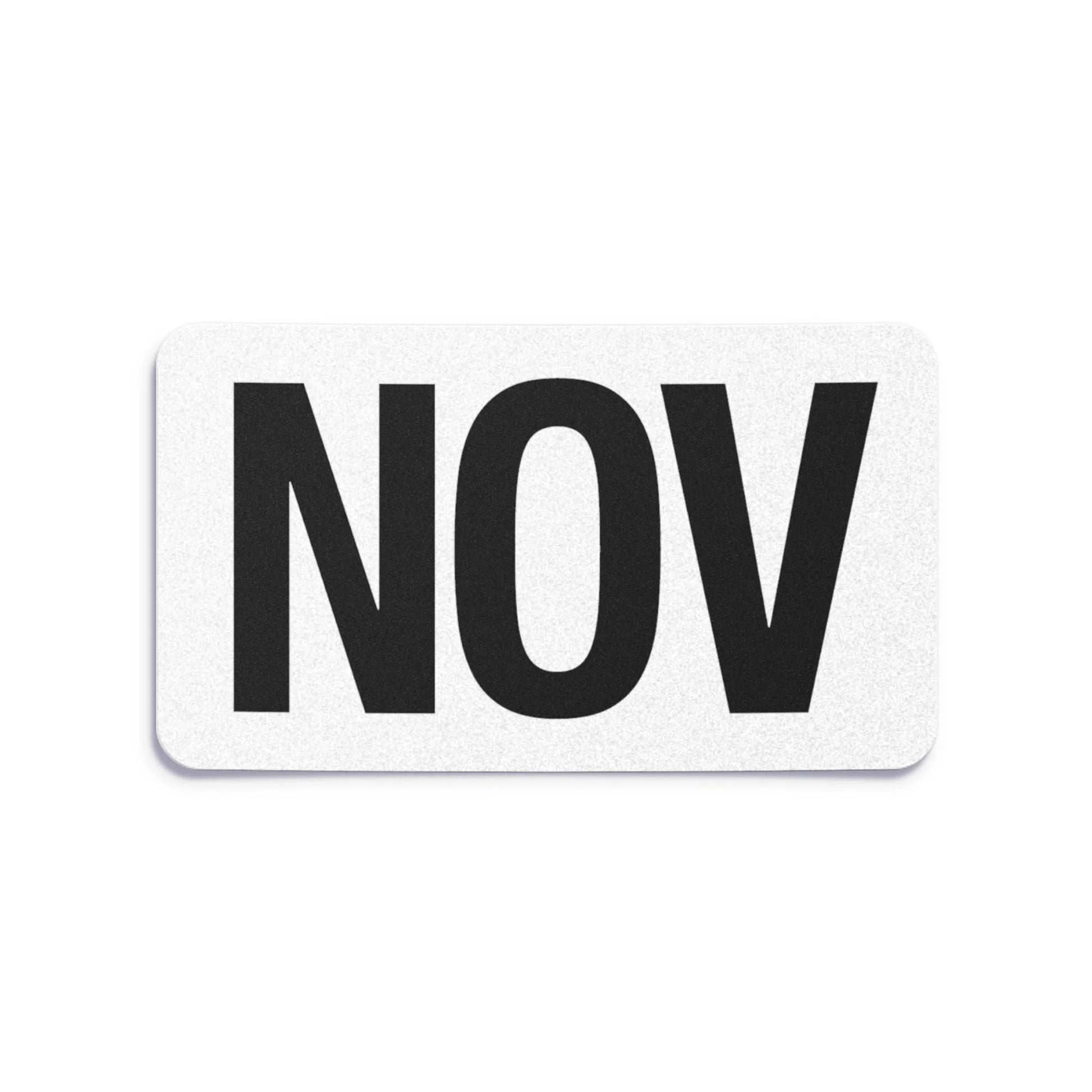 California license plate November month sticker — Black Series — reproduction shown on white background