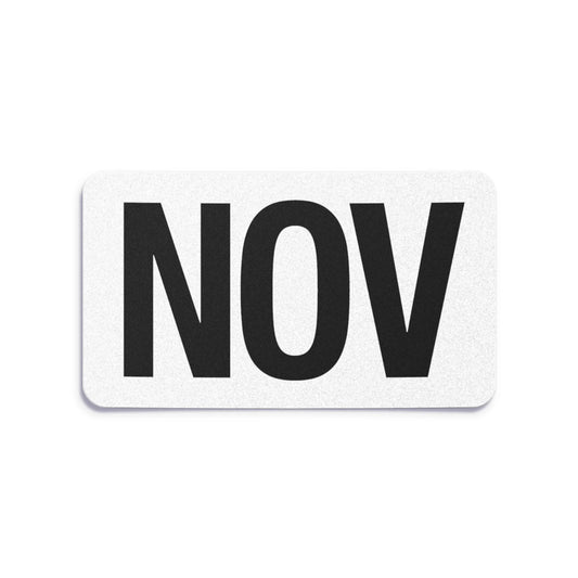California license plate November month sticker — Black Series — reproduction shown on white background