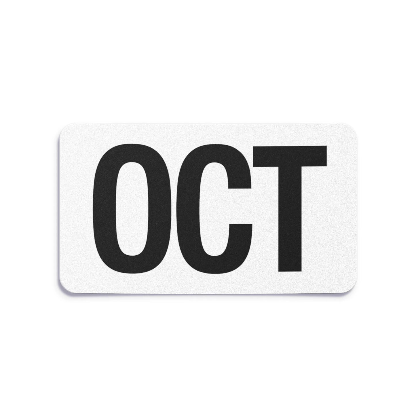 California license plate October month sticker — Black Series — reproduction shown on white background