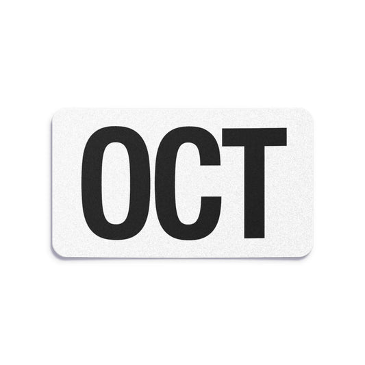 California license plate October month sticker — Black Series — reproduction shown on white background