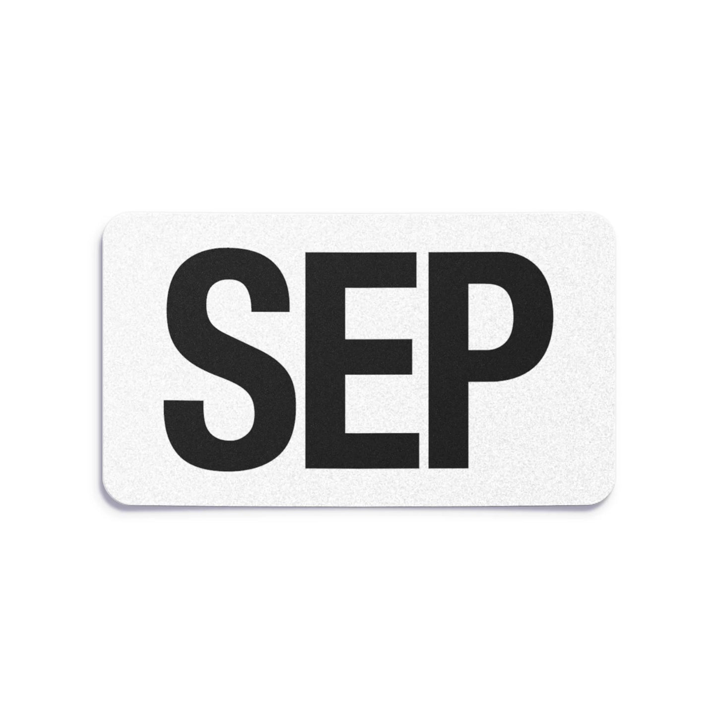 California license plate September month sticker — Black Series — reproduction shown on white background