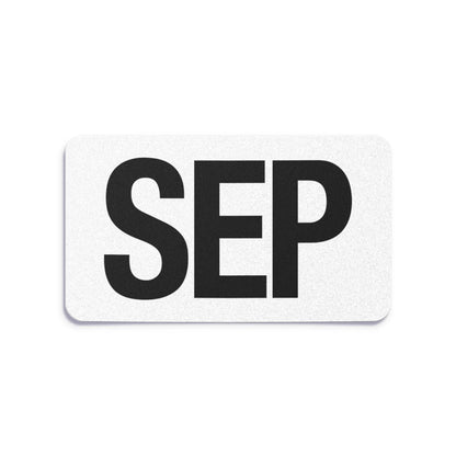 California license plate September month sticker — Black Series — reproduction shown on white background