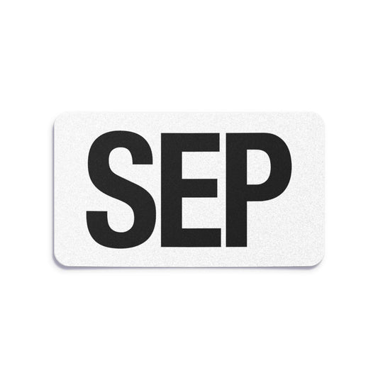 California license plate September month sticker — Black Series — reproduction shown on white background
